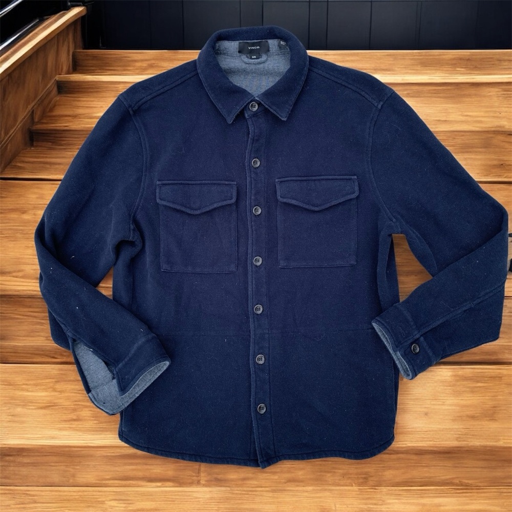 Vince Navy Blue Shirt Jacket